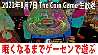 眠くなるまでひたすらゲームセンターで遊ぶライブ配信【The Coin Game アフロマスク 2022年8月7日】