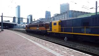 de 2454+1304 vertrekken met tyfoon concert vanuit station Rotterdam centraal