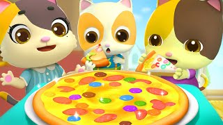 Baby Kitten Makes Yummy Pizza | Learn Colors for Kids | Nursery Rhymes | Kids Songs | BabyBus