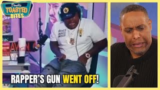 RAPPER 2 LOW HAS HIS GUN GO OFF DURING INTERVIEW | Double Toasted Bites