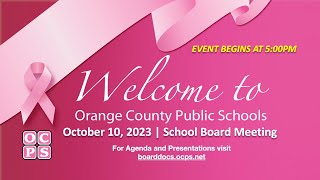 OCPS | 2023-10-10 School Board Meeting