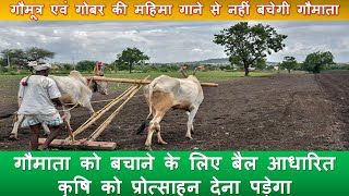 गौ-आधारित खेती का सत्य, बैल से खेती करना है