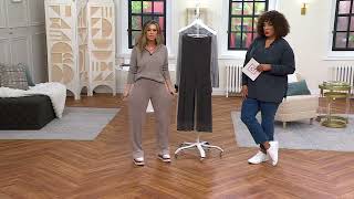 Barefoot Dreams CozyChic Ultra Lite Heather Stripe Rib Pant on QVC