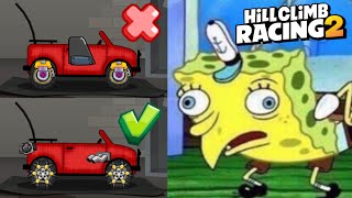 5 WORLD RECORDS with WEIRD STRATEGIES - Hill Climb Racing 2