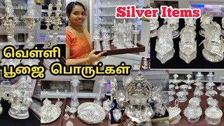 Silver Kuthuvilakku Kamatchivilakku from 9Grams/Silver Pooja Idols Pooja Sets/Silver Articles