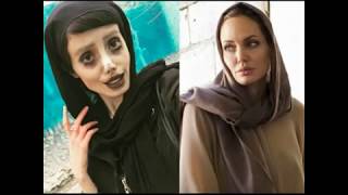 Sahar Tabar "Real OR Fake" Anglina Jolie Fan Attempt to looks alike her Miracle of Photoshop 2018