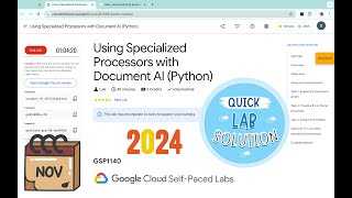 Using Specialized Processors with Document AI (Python) || #qwiklabs || #GSP1140 [With Explanation🗣️]