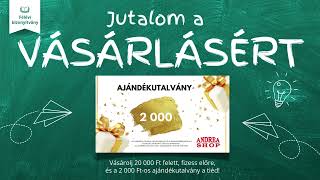 Jutalom a vásárlásért - Andreashop.hu