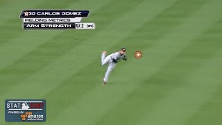 HOU@NYY: Statcast looks at Gomez's strong throw