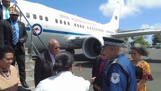 Fiji's Prime Minister traditionally welcomed and offered  'Ranin Eita' on State Visit to Kiribati