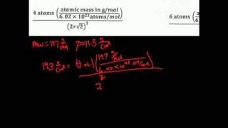 Crystal Lattice Structures: Density Calculation 3