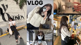 V LOG | 톤다운하고 도산공원 핫플정복 ( 차홍아르더, 애니오케이션, 인스턴트펑크, 그로브, 젠틀몬스터, 탬버린즈, 프로티너, 세시셀라, 그릭요거트, 바프준비, 체중계추천)