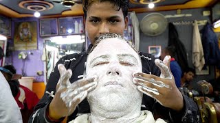 The ULTIMATE Indian HAIRCUT EXPERIENCE 2.0 - Face \u0026 Back Massage | Shillong, Meghalaya, India