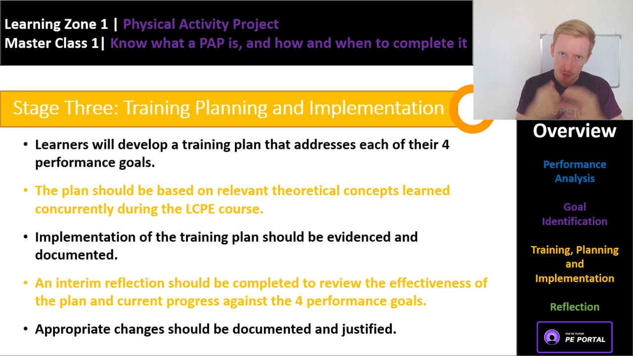 How To Complete The Lcpe Physical Activity Project Youtube