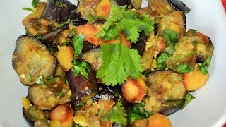 Bori Begun / Aubergine/ Eggplant with Lentil Vadi sabji