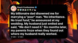 My billionaire dad disowned me for marrying a "poor" man. "No inheritance. No trust fund," he...