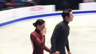 Tessa Virtue / Scott Moir FD Warm Up 2017 Skate Canada International (Fan Cam)