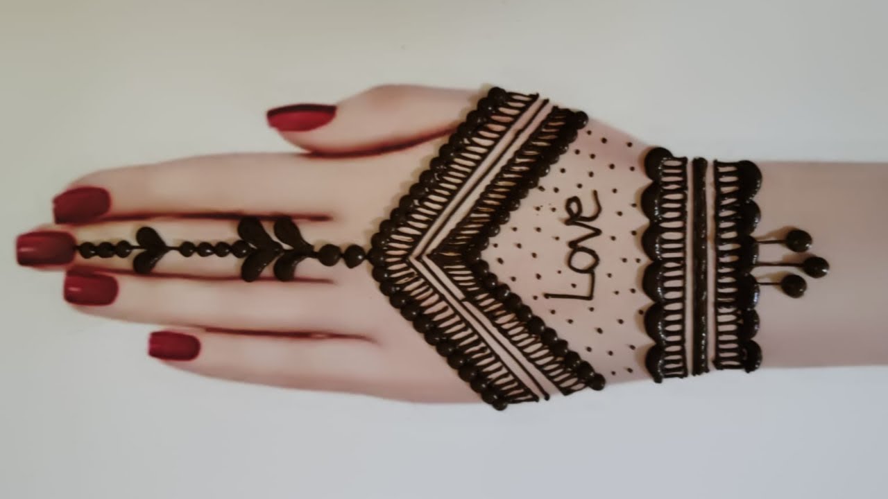 Very Simple Love Mehndi Design Youtube