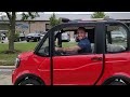 electric car review of the coco coupe lsv low speed vehicle golf cart