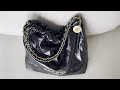 chanel 22 bag small or medium size detailed review