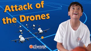 Fun Basketball Game for Kids - Attack of the Drones Shooting