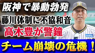 阪神で暴動勃発！藤川新体制に不協和音！高木豊氏が警鐘！「本当の競争か？茶番か？」選手の不満爆発でチーム崩壊の危機！