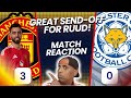 MUFC 3 -0  LEICESTER MATCH REACTION|IS IT RUUD SEND OFF?|THE GAME IS GONE GARNACHO UPSET ABOUT FAZ