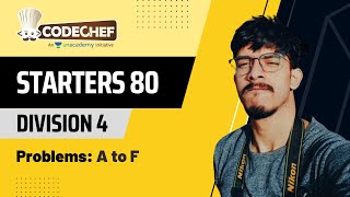 CodeChef Starters 80 (Division 4) Problems A-F - JAVA