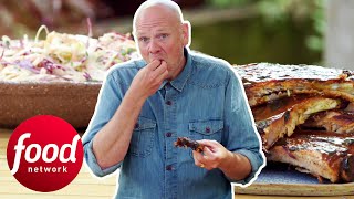 Tom Kerridge Makes Authentic Sticky Baby Back Ribs With Coleslaw | Tom Kerridge Barbecues