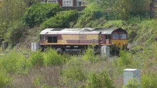 66168,Toton Belmont yard lightengine round Bridge jct Doncaster 26,4,17