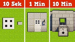 Minecraft Bunker : 10 Sekunden , 1 Minute , 10 Minuten | Minecraft Bunker Bauen