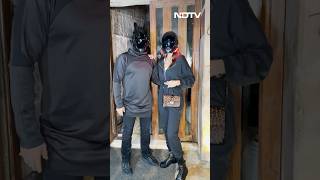 Shilpa Shetty Twinned With Raj In A Face Mask. Paparazzi Called Them "Power Rangers"