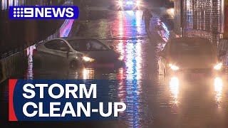 Clean up underway as heavy rain and flooding hits Melbourne | 9 News Australia