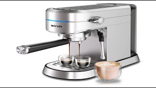 Wirsh Espresso, Capuccino, Latte Machine Full Review