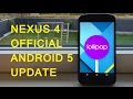 Official Android 5.0 Lollipop Update (LRX21T) for Nexus 4