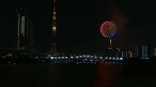 030　Sumida River Fireworks Festival 2023　東京スカイツリー　ライトアップ　不死鳥　♬　隅田川花火大会　✿　汐入公園　白鬚橋　♬　2023年　7月29日