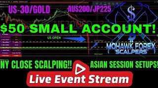 How to Trade with a $50 Small Account Challenge,  NY Session Close  3 MIN LIVE  TRADING
