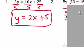Traditional Algebra 1 Solving for y FlippedMath 4.4