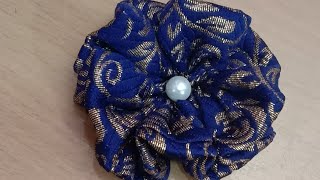 diy fabric flower |cloth flower making |ribbon flower design /diy flower