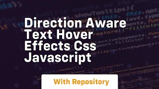 direction aware text hover effects css javascript