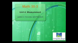 Math 30 3 Chap 4 Less 2 Accuracy And Precision