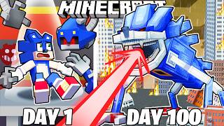 I Survived 100 Days as METAL SHIN SONIC in Minecraft!