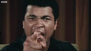 Muhammad Ali promoting Rumble in the Jungle against George Foreman
