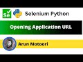 Opening Application URL in browser (Selenium Python)