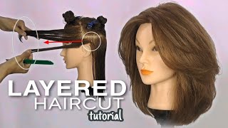 how to: LAYERED HAIRCUT,so easy, potong rambut layer mudah