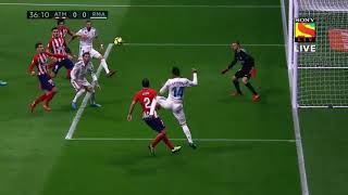 Insanely Horrible tackle on Sergio Ramos, Nose bleed !!! Against Atletico Madrid 19 11 2017