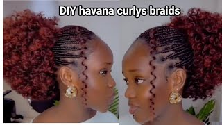 How to braid HAVANA CURL hair on short natural hair step by step