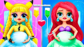 Pikachu and Ariel Become Mommies! 32 DIYs for LOL OMG