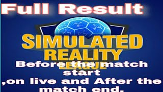 #SRL#SimulatedRealityLeague Simulated Reality Sport Score