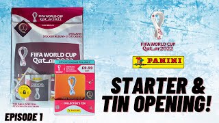 Panini World Cup stickers 2022 starter pack opening & a tin! EP 1 - The journey begins!
